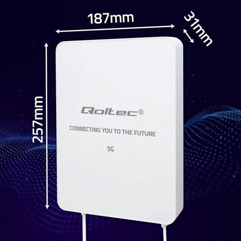 Ryšio stiprintuvas Qoltec Antena 5G LTE | SMA | 3300-3800MHz | montavimas lauke