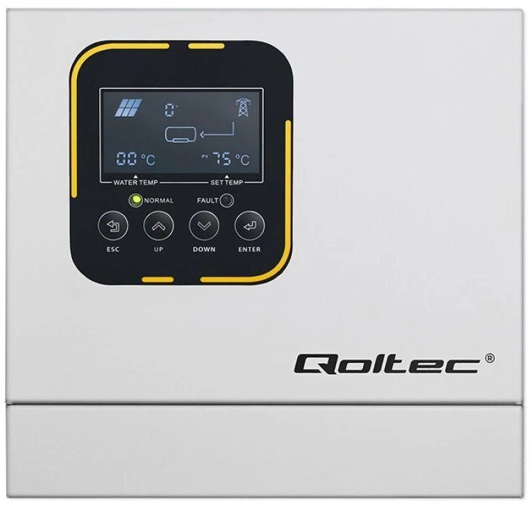 QOLTEC 53872 saulės inverteris vandens šildymui ECO Solar Boost MPPT BYPASS LCD 4kW