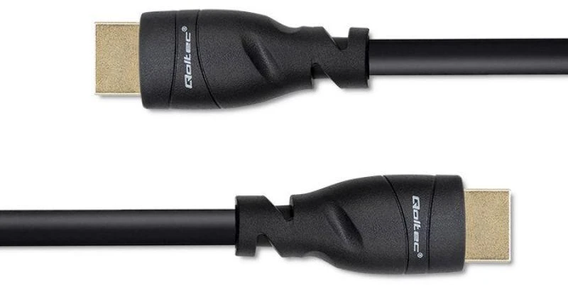 Qoltec 50353 HDMI v2.1 kabelis Itin didelės spartos 8K | 60Hz | 26AWG | AUKSAS | 5 m