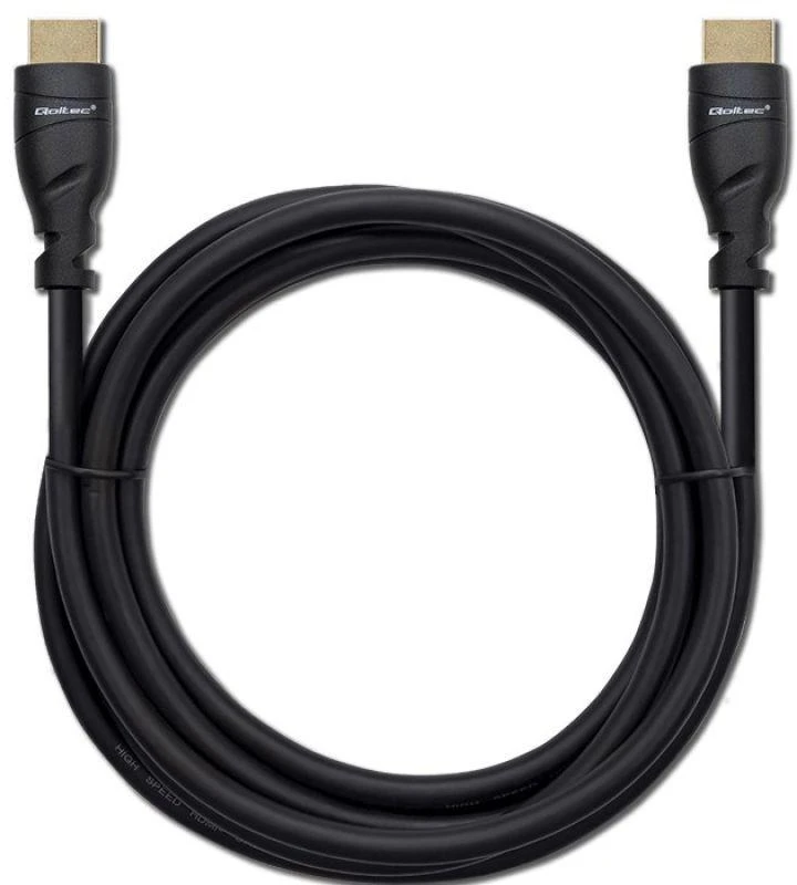 Qoltec 50353 HDMI v2.1 kabelis Itin didelės spartos 8K | 60Hz | 26AWG | AUKSAS | 5 m
