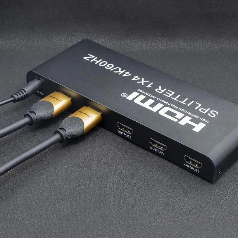 HDMI Skirstytuvas - Qoltec 51799 4K 60Hz 4 x HDMI Juodas