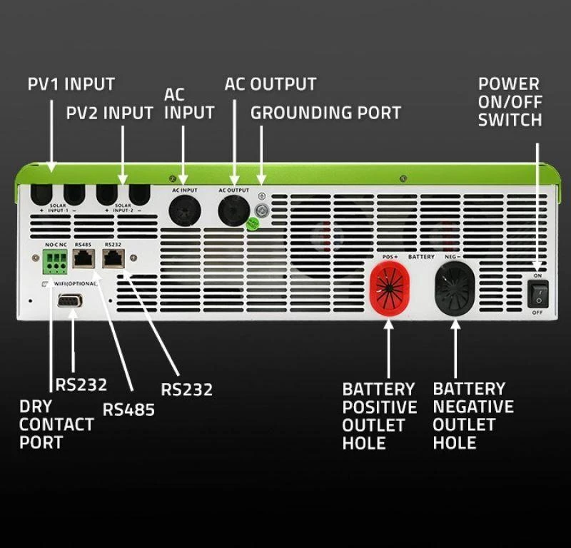 Qoltec Off-Grid 11000W 160A 48V hibridinis saulės inverteris