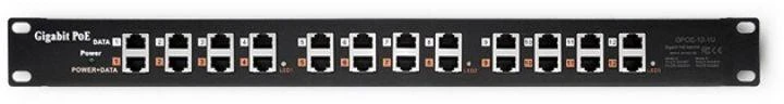 QOLTEC 54478 Patch panel RACK 12 jungtys POE Juodas