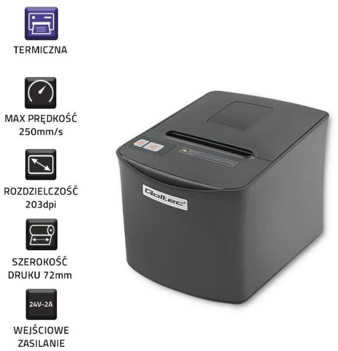 QOLTEC 50256 Receipt spausdintuvas voucher thermal USB