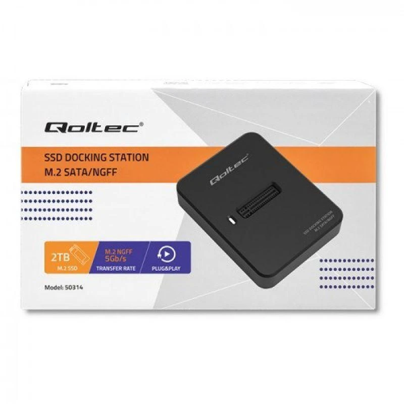 QOLTEC 50314 prijungimo stotelė SSD M.2 SATA NGFF USB 3.1