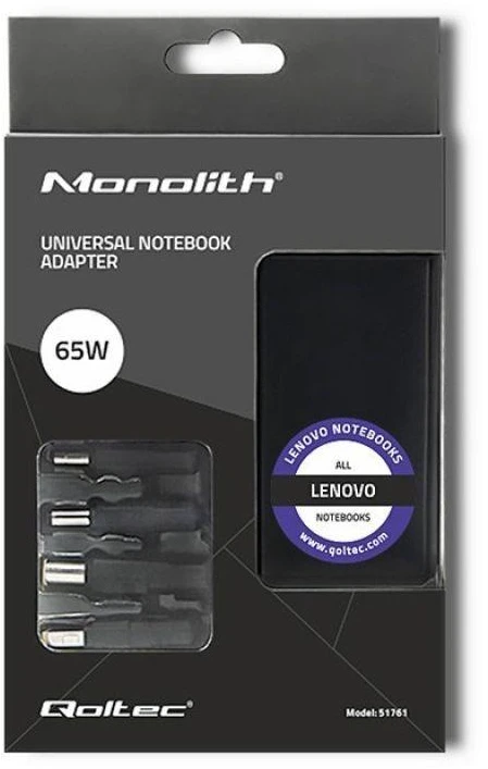 QOLTEC 51761 Maitinimo adapteris Qoltec skirtas Lenovo 65W 4 kištukams