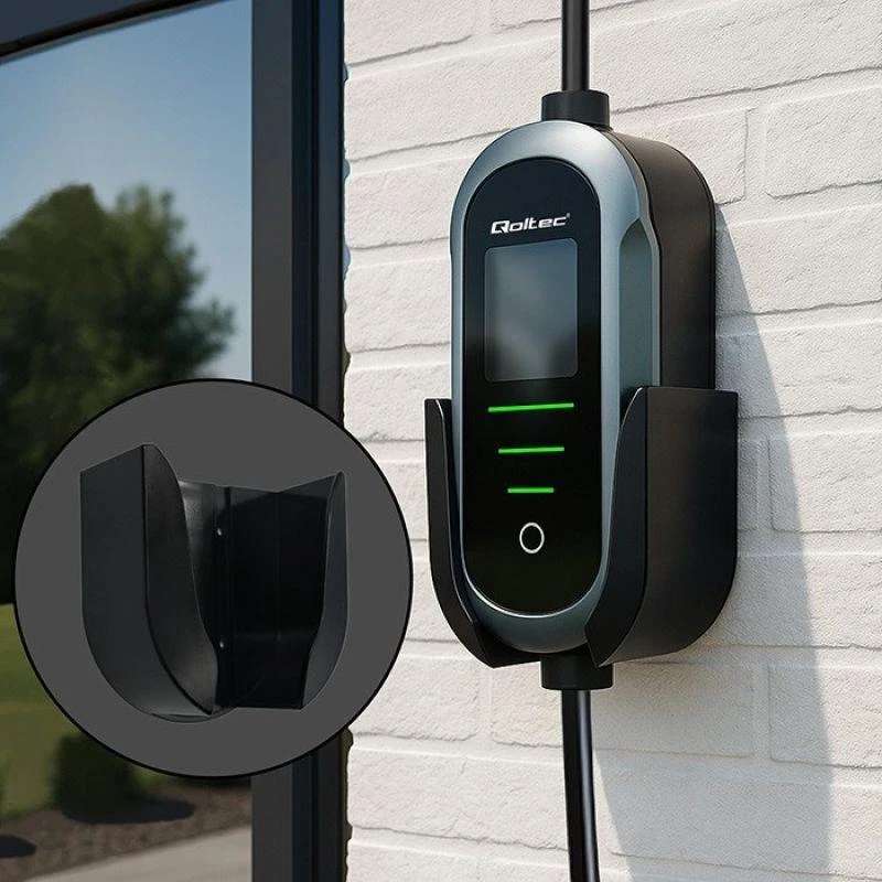 „Qoltec 2in1 Type2“ | 11 kW | 400 V | „Wi-Fi“ | „TUYA“ | „SMART LIFE“ | LCD | Nešiojamas | Sieninis įkroviklis | 5 m