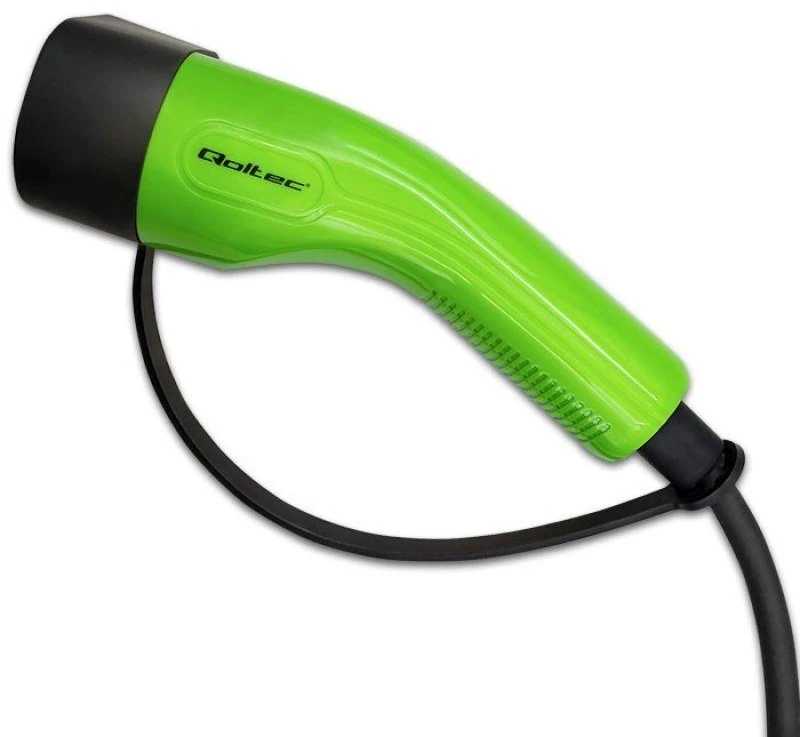 Nešiojamas elektromobilio įkroviklis Qoltec Mobile Charger for EV2in1 type2 | 7 kW | 230 V | CEE 32 A | LCD | 5 m