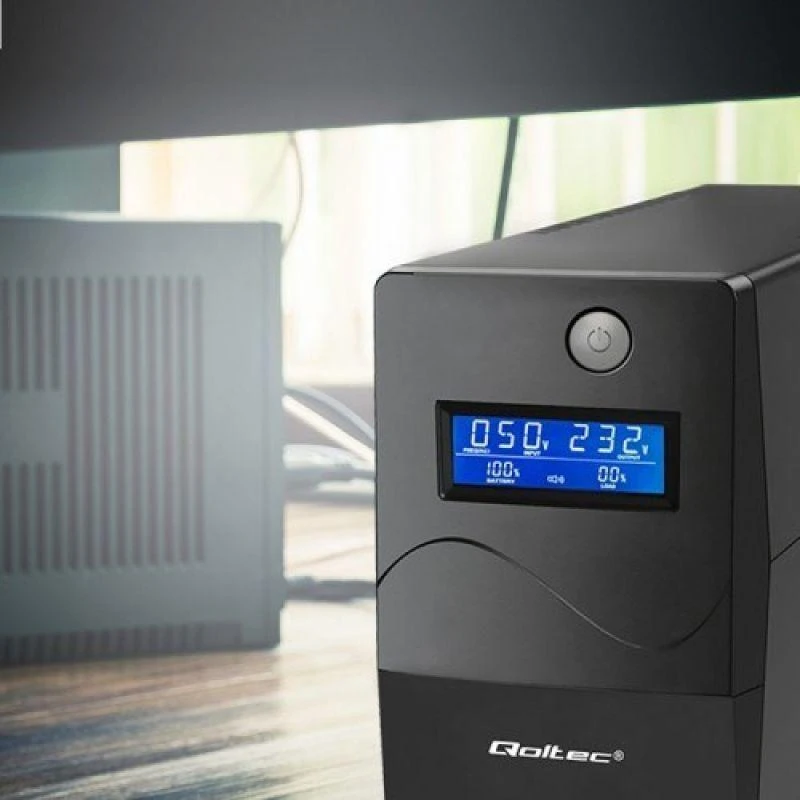 QOLTEC 53980 UPS Monolith 1000VA 600W LCD USB RJ45