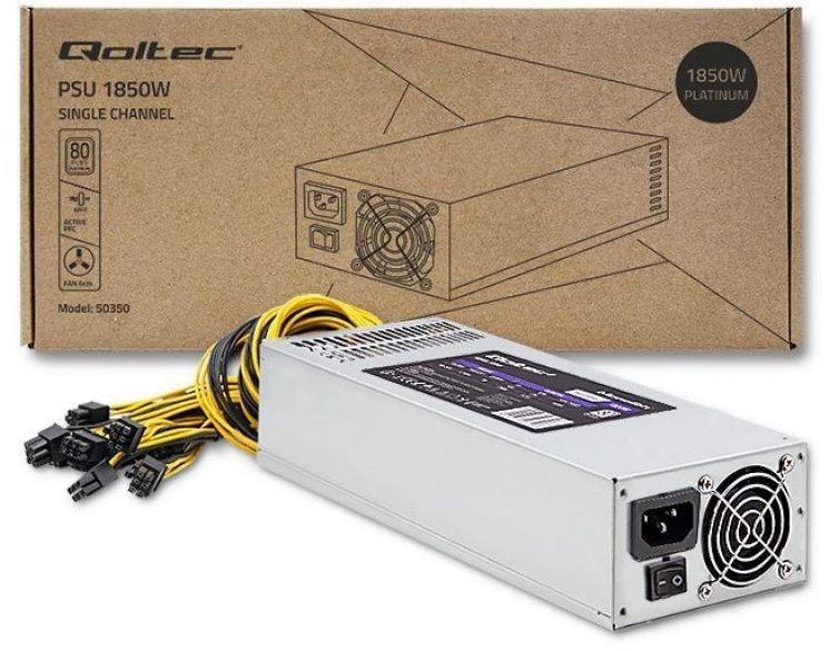 QOLTEC 50350 MAITINIMO 1850 W PCI-E 80 Plus Platinum Gaming Miner