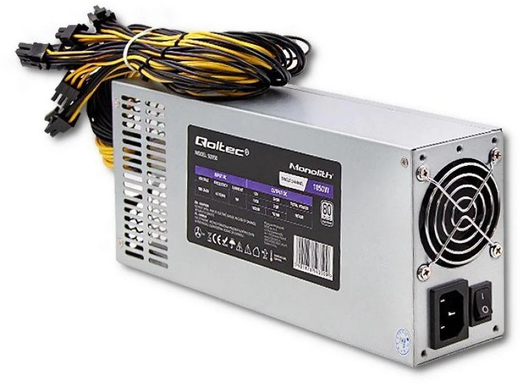 QOLTEC 50350 MAITINIMO 1850 W PCI-E 80 Plus Platinum Gaming Miner