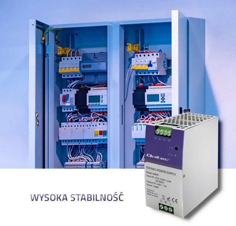 QOLTEC 50999 DIN bėgio maitinimo šaltinis 240W 48V 5A
