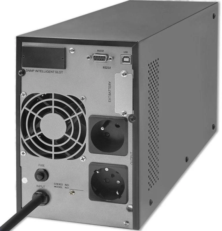 QOLTEC 53981 UPS / On line / Pure Sine Wave / 2kVA / 1,6kW / LCD / USB