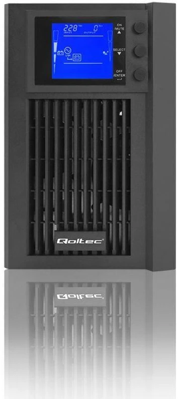 QOLTEC 53981 UPS / On line / Pure Sine Wave / 2kVA / 1,6kW / LCD / USB