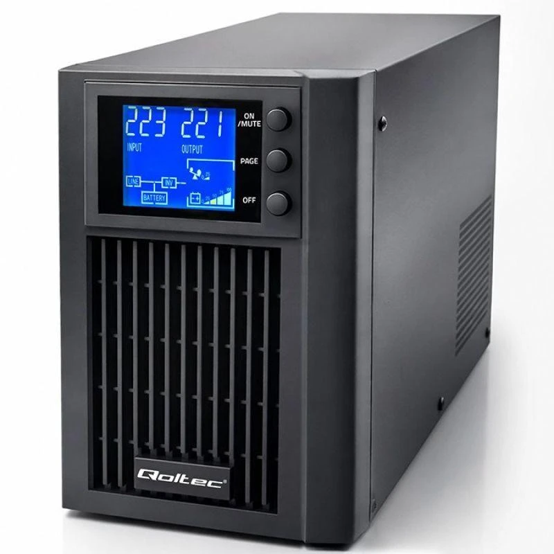 „Qoltec“ grynos sinusinės bangos | 1 kVA | 800 W | AVR | LCD | Grynas sinusas