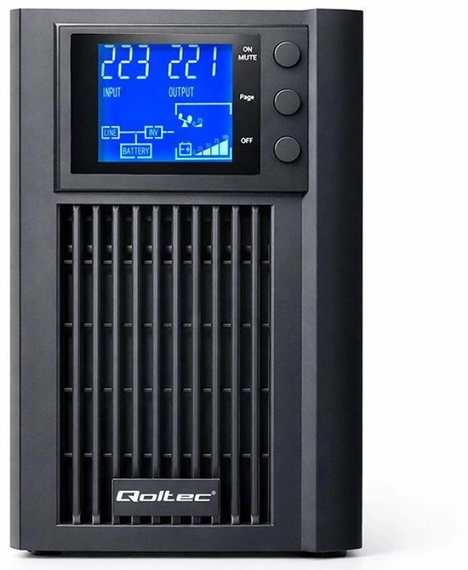 „Qoltec“ grynos sinusinės bangos | 1 kVA | 800 W | AVR | LCD | Grynas sinusas