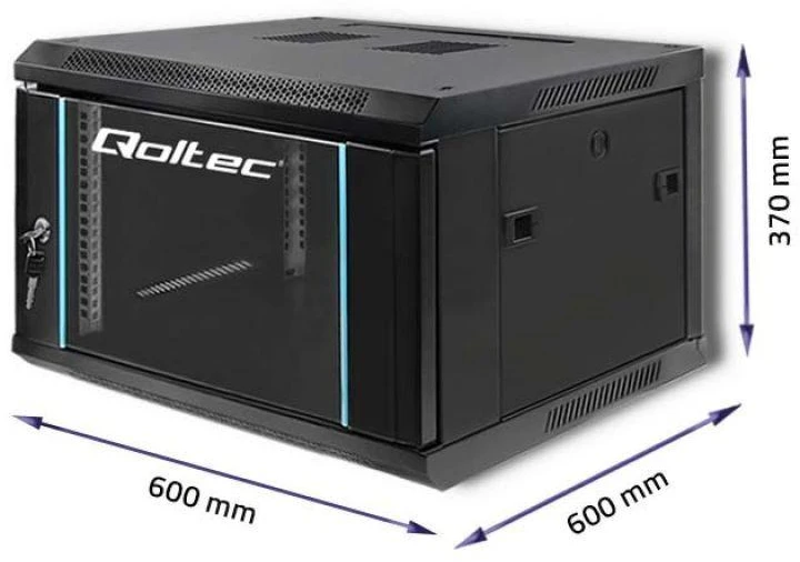 QOLTEC 54465 Rack spintelė 19 colių 6U 600x370mm
