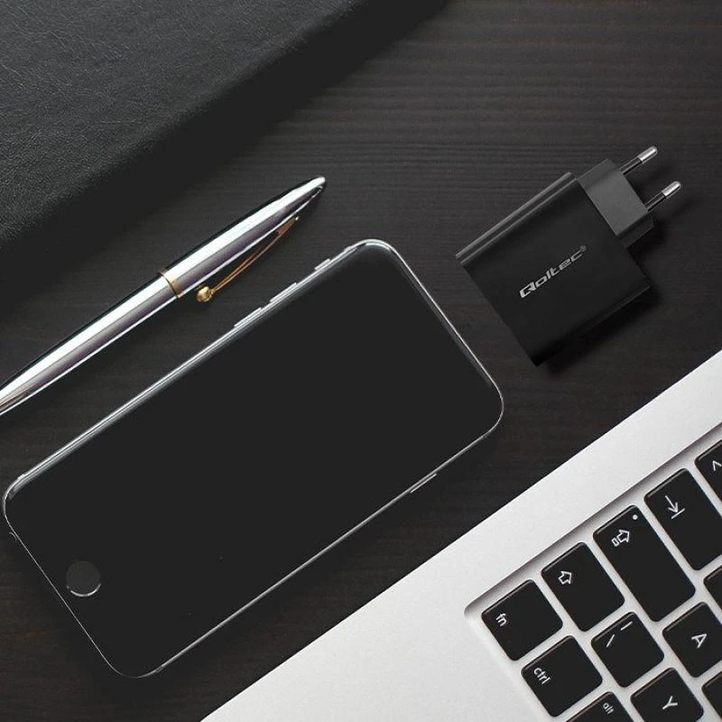 Maitinimo Adapteris - Qoltec 52379 65W PD Įkroviklis USB-C Juodas