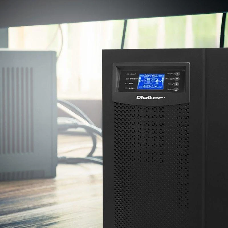 QOLTEC 53982 UPS / On-line / Pure Sine Wave / 6kVA / 4,8kW / LCD / USB