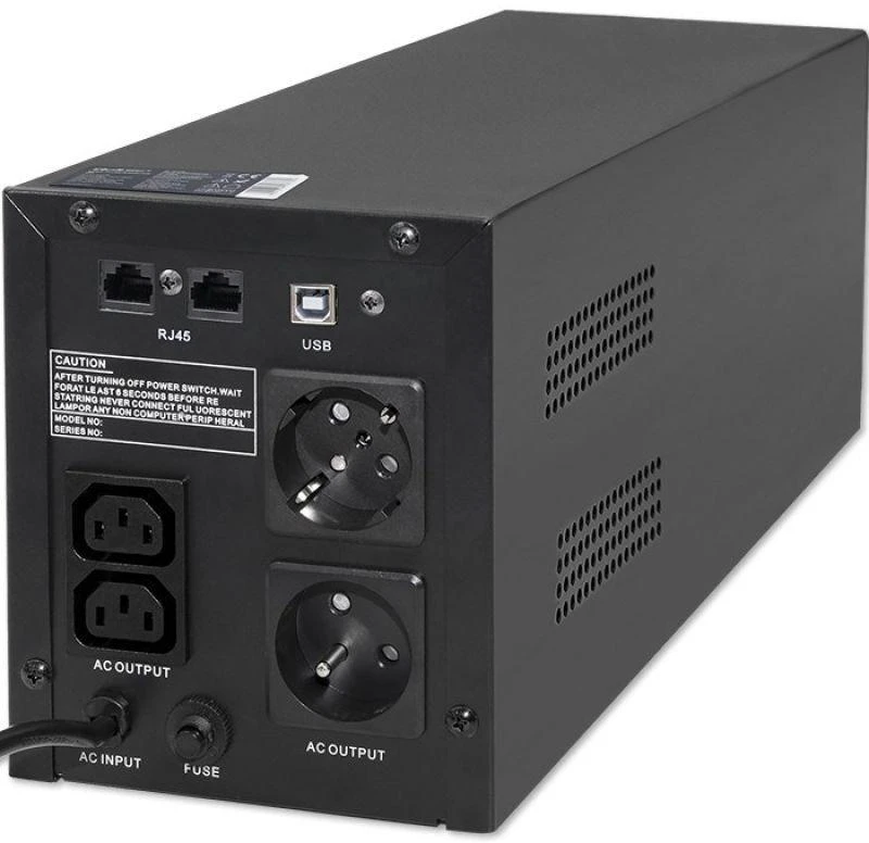 QOLTEC 53777 nepertraukiamo maitinimo linijos interaktyvus monolitas 2000VA 1200W