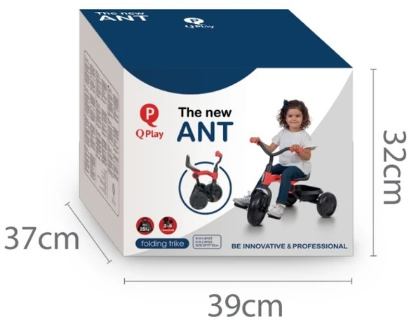 Qplay Triratis Ant Raudona