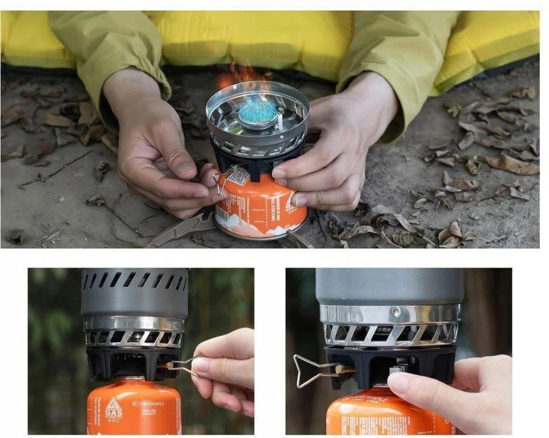 Qunature dujinė viryklė su juodu 600 ml puodeliu