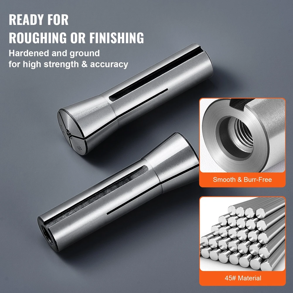 VEVOR 13 dalių R8 frezos rinkinys 3-22 mm