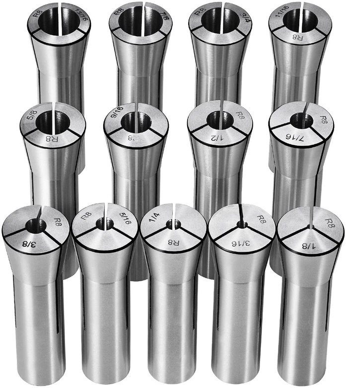VEVOR 13 dalių R8 frezos rinkinys 3-22 mm