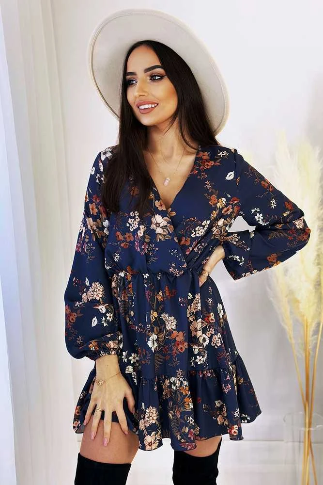 Rachell gėlėta mini suknelė