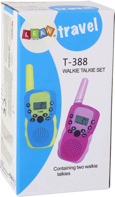 Walkie Racijos rožinės spalvos, 3 km diapazono, vaikams