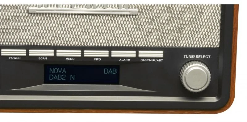 Radijas su DAB+ ir Bluetooth Denver DAB-18, juodas ir pilkas
