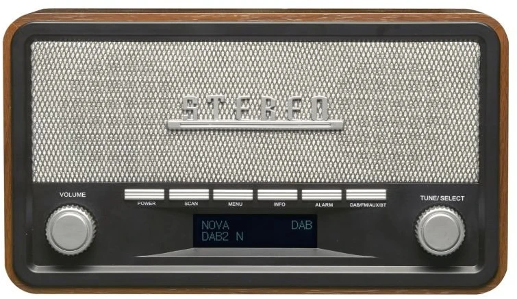 Radijas su DAB+ ir Bluetooth Denver DAB-18, juodas ir pilkas