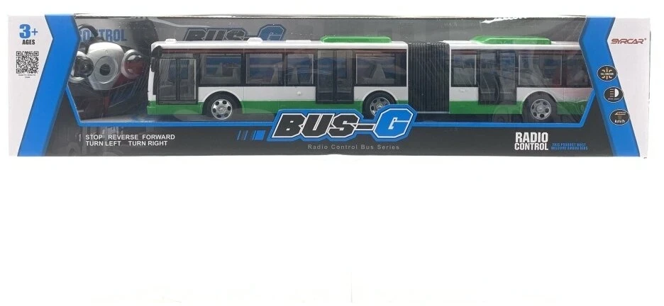 Radijo bangomis valdomas autobusas, žalias