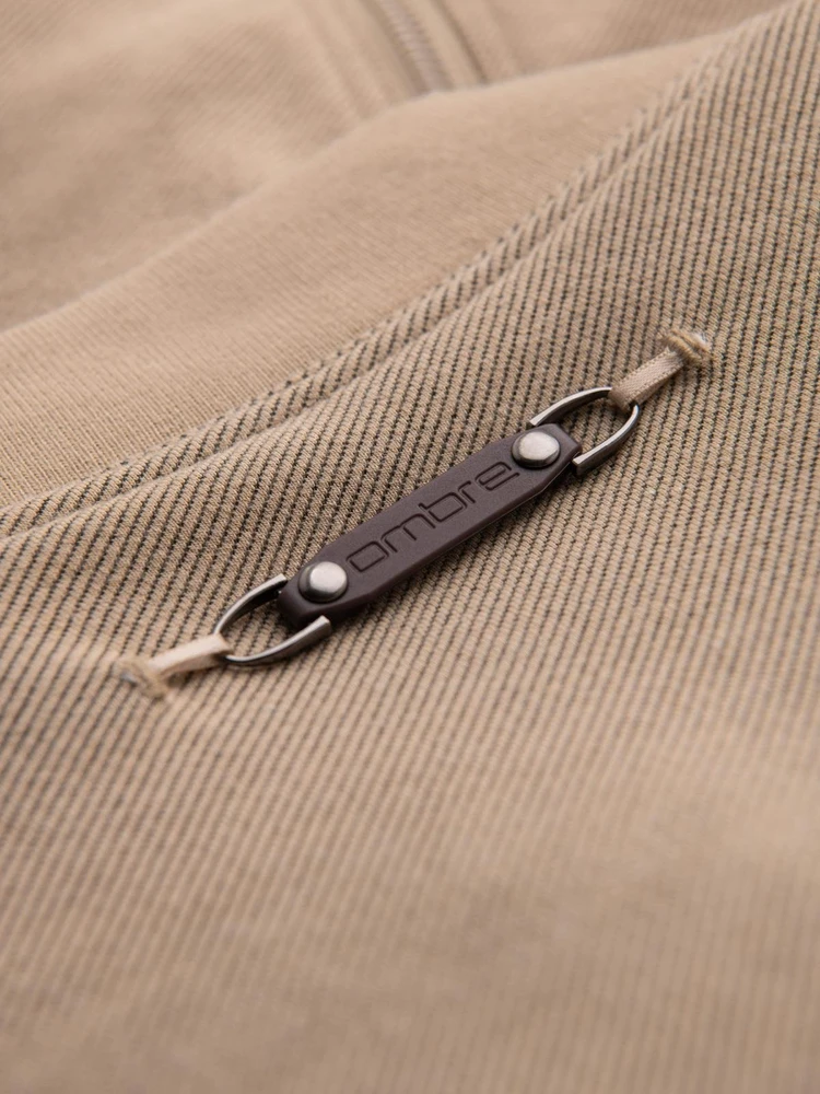 Raglan tipo bomber švarkas smėlio spalvos su pašiltinimu V2