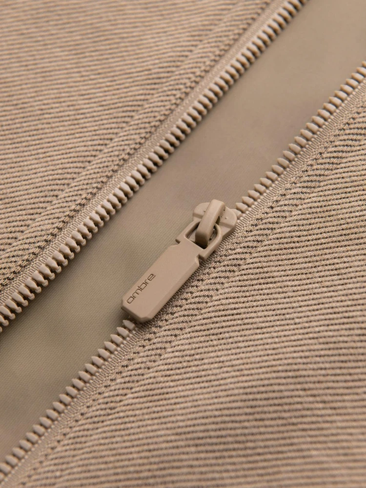 Raglan tipo bomber švarkas smėlio spalvos su pašiltinimu V2