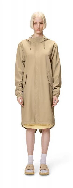 Rains Unisex Fishtail Parka W3 18140 24 SMĖLINĖ Lietaus Paltai