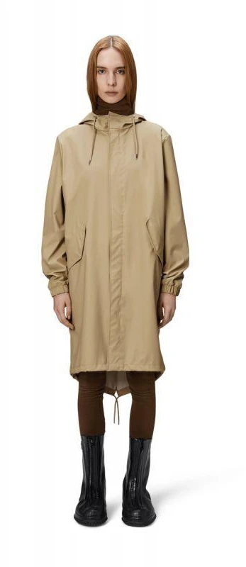 Rains Unisex Fishtail Parka W3 18140 24 SMĖLINĖ Lietaus Paltai