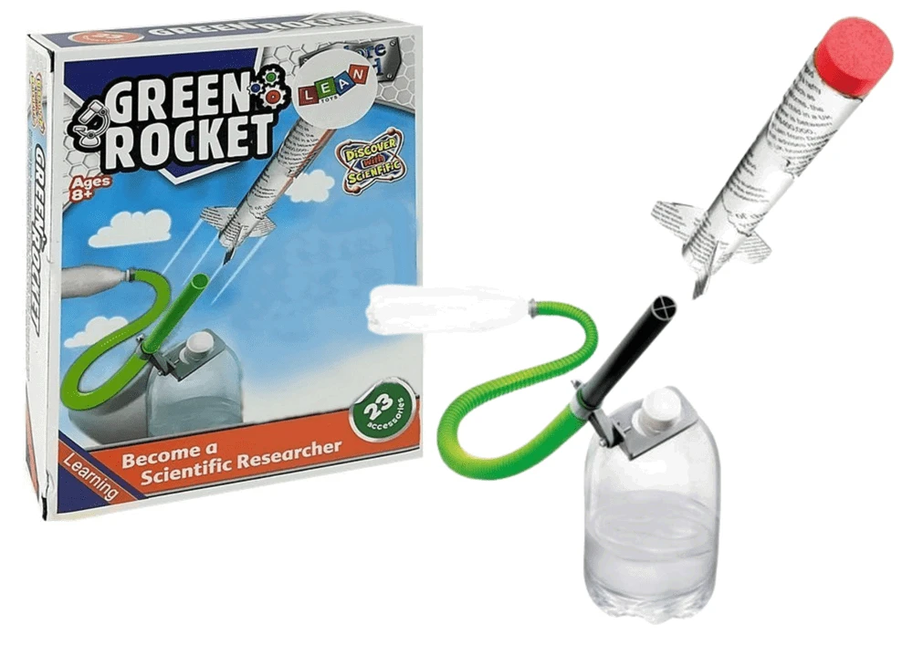 Lean Toys Edukacinis rinkinys Suspausto oro raketa LeanToys