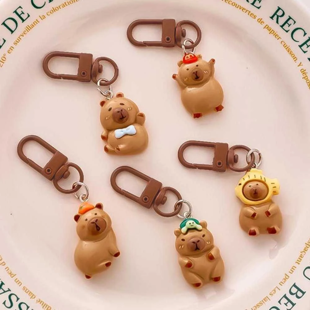 Lean Toys Mini kapibara raktų pakabukų rinkinys, 4 vnt.