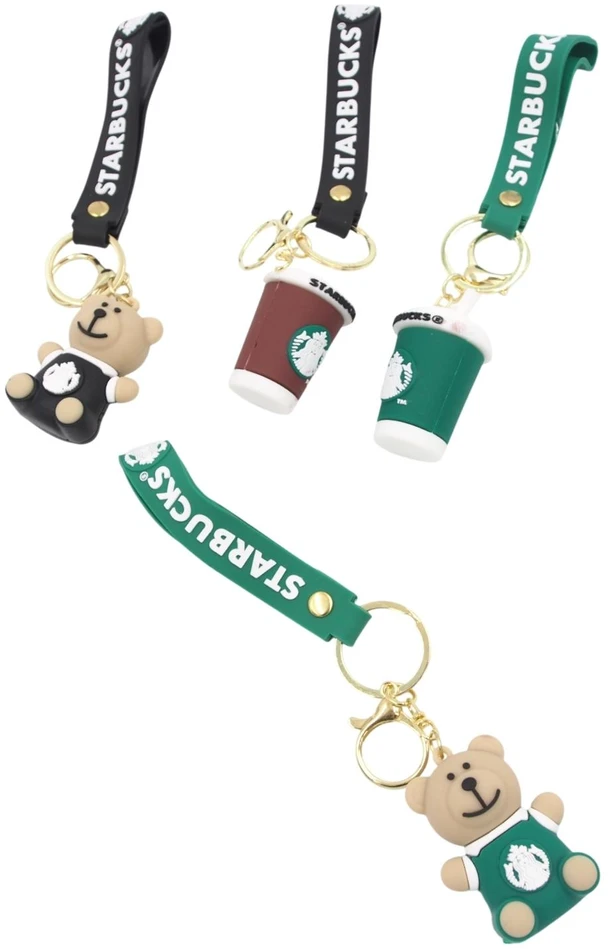 Raktų pakabukas „Starbucks“ – meškiukas arba kavos puodelis