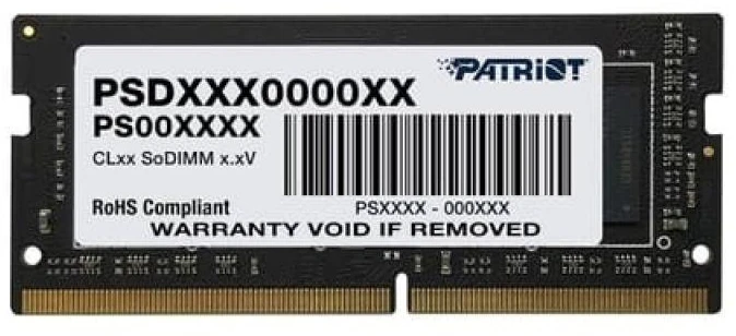 Nešiojamo kompiuterio atmintis PATRIOT Signature Series 8GB DDR4 1x8GB 3200MHz SODIMM Single