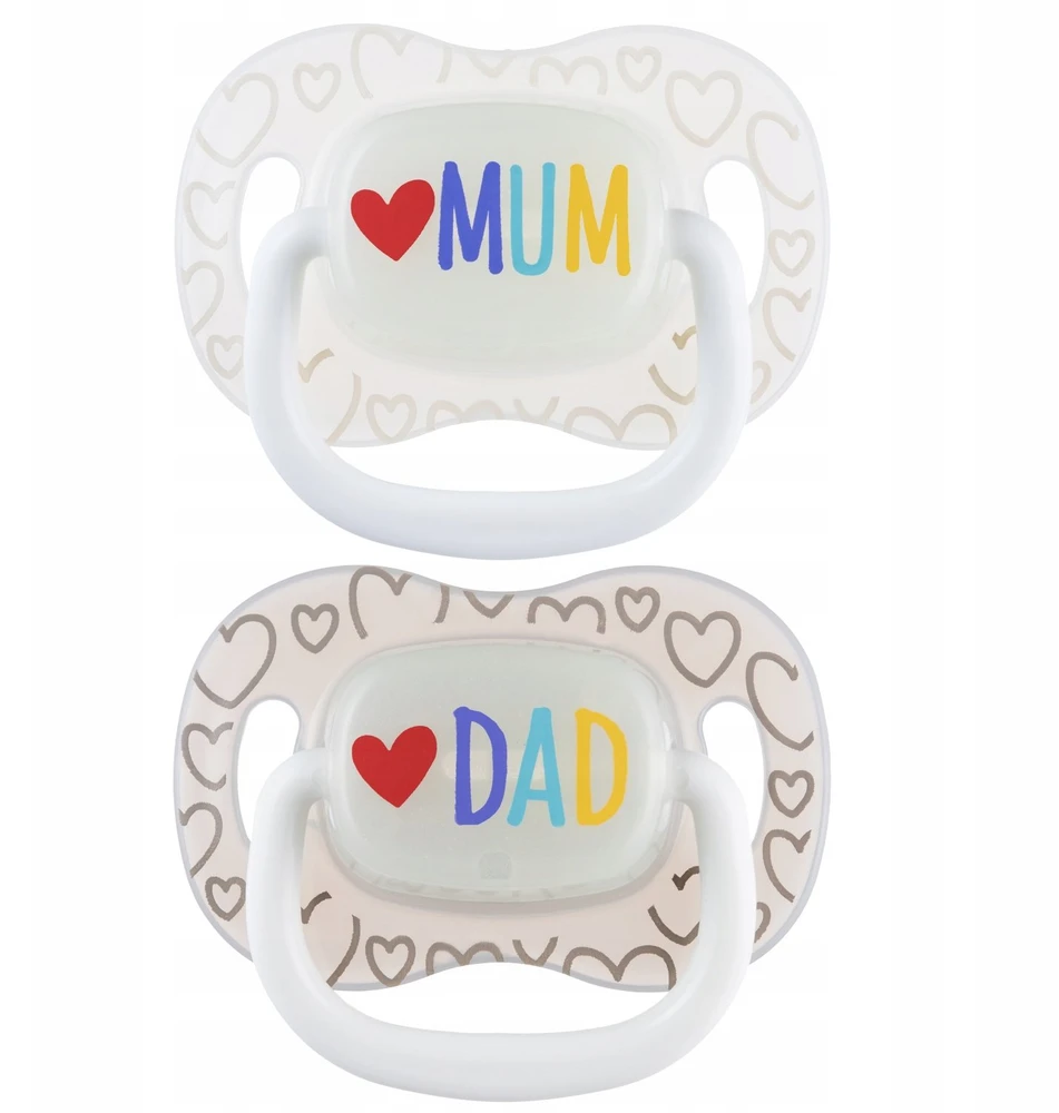 Raminamieji silikoniniai čiulptukai Canpol babies LoveMum&Dad, 6–18 mėn., 2 vnt