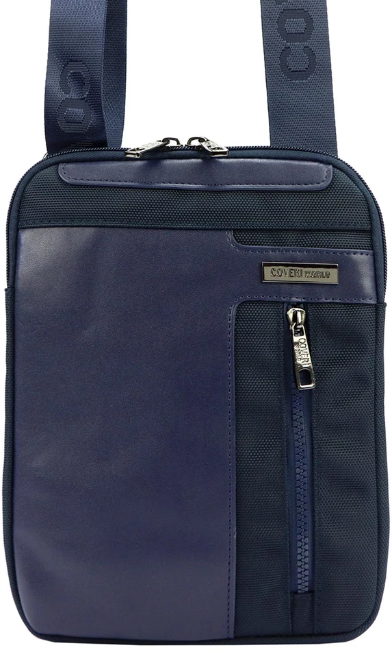 Vyriška juoda crossbody piniginė Coveri World CW2263 su reguliuojamu dirželiu