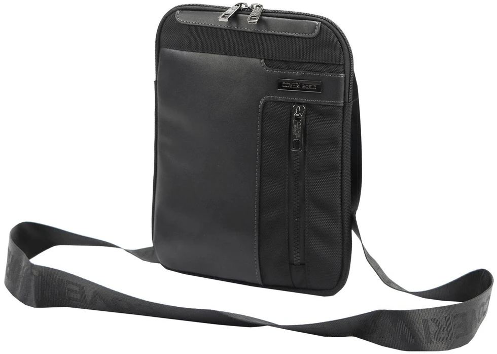 Vyriška juoda crossbody piniginė Coveri World CW2263 su reguliuojamu dirželiu