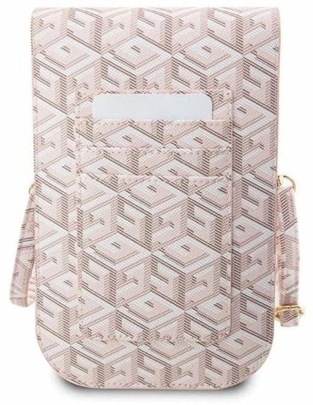 Guess krepšys telefonui GUWBHGCFSEP pink Piniginė GCube Stripe