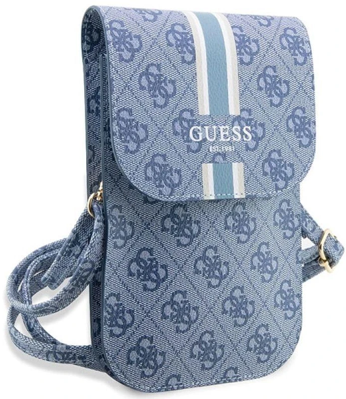 Dėklas Guess krepšys 4G Stripes (GUWBP4RPSB) mėlynos spalvos