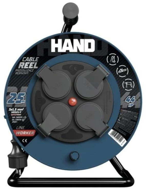 Hand Pro Plastrol HAND BŪGNINIS ILGINTUVAS 30m 3×1,5mm 16A / 3680W / IP44
