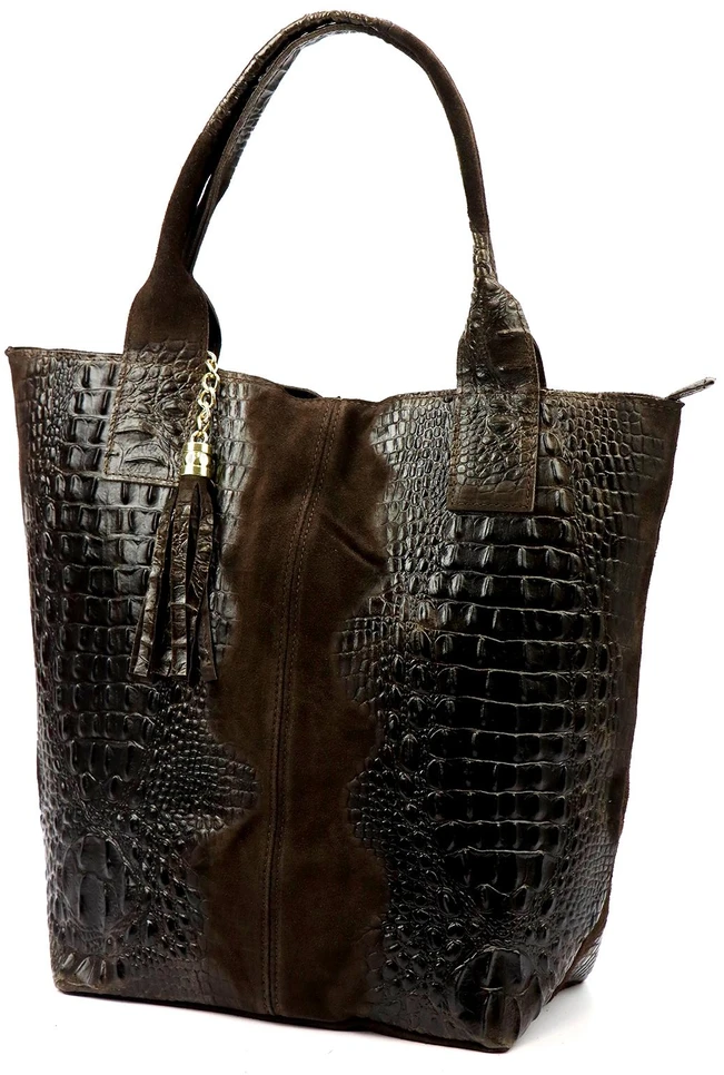 Damska torebka ze skóry naturalnej Luka 26-026 CROCO