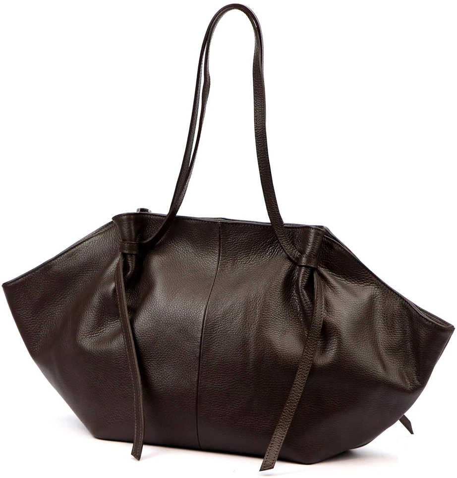 Moteriška didelė odinė shopper tipo rankinė Luka, juoda, A4