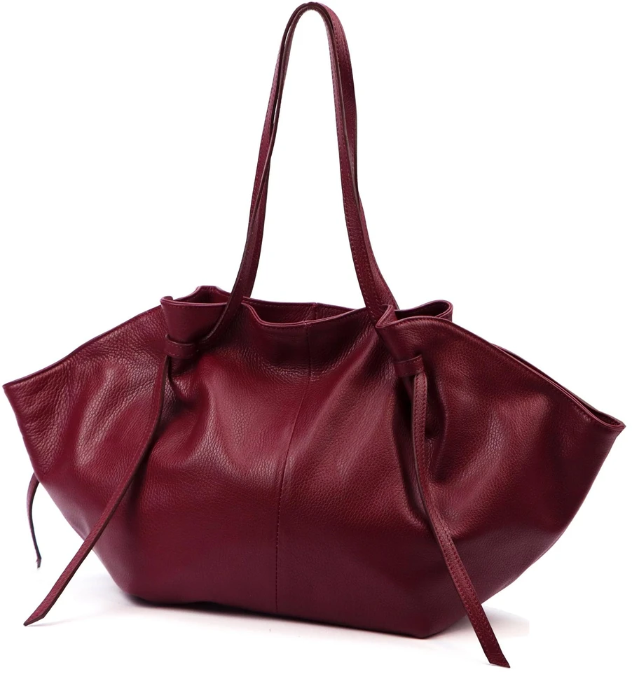 Moteriška didelė odinė shopper tipo rankinė Luka, juoda, A4